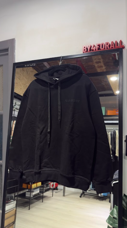 Burberry Buzo Burberry negro — Buzos